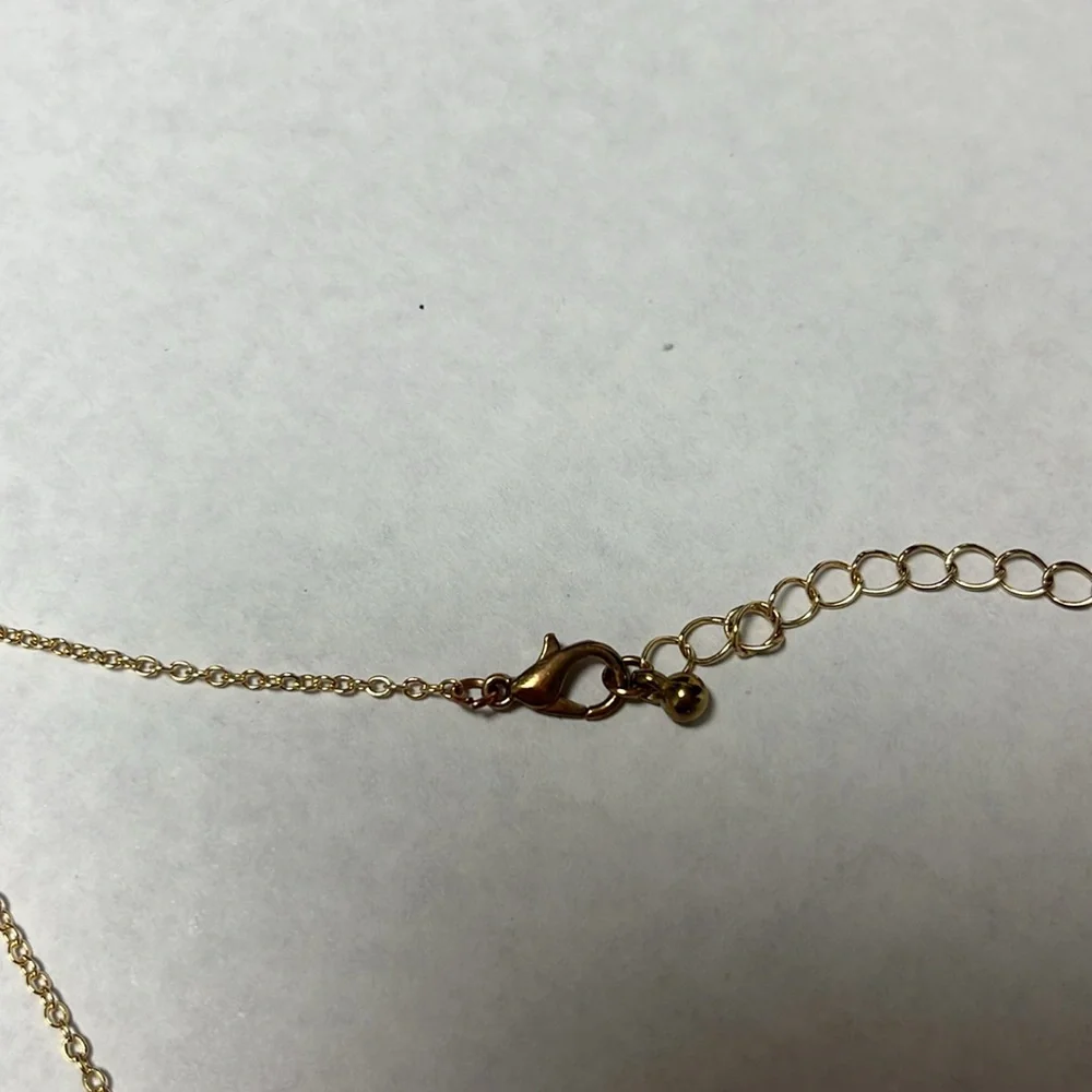 Gold tone yeehaw cursive scripture country western cowgirl rodeo necklace - Picture 11 of 11